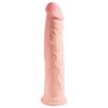 3D TRIPLE DENSITY DILDO PLUS 11 FLESH