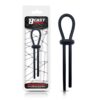 ADJUSTABLE LASSO COCK RING SOLID SILICONE BLACK