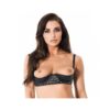 ADJUSTABLE LEATHER OPEN BRA