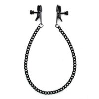 Adjustable nipple clamps with black chain