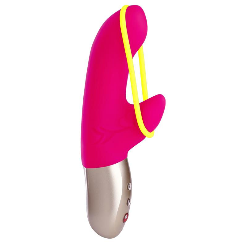 Amorino G-Spot Vibe Pink Neon Yellow dual pleasure toy