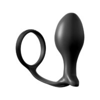 Anal Fantasy Collection Ass-Gasm Cockring Advanced Plug - Colour Black