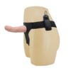 BAILE STRAP ON WITH VIBRATING DILDO FLESH 15 CM