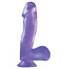 BASIX RUBBER WORKS 1651 CM DONG AND TESTICLES WITH SUCTION CUP COLOUR PURPLE