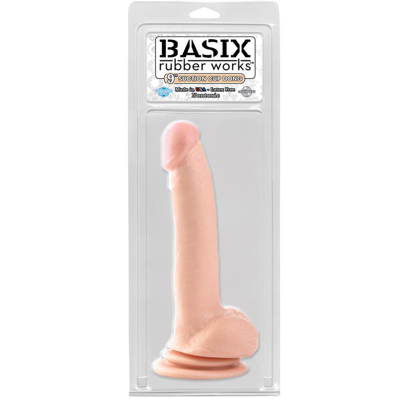 BASIX RUBBER WORKS 22,9 CM DONG AND TESTICLES WITH SUCTION CUP ? COLOUR FLESH 2 BASIX RUBBER WORKS 22,9 CM DONG AND TESTICLES WITH SUCTION CUP ? COLOUR FLESH - IMAGE 2