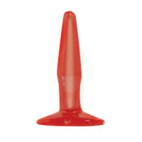 Basix Rubber Works Mini Butt Plug - Colour Red