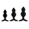 BIBI TWIN SET OF 3 BUTT PLUG BLACK