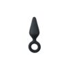 BLACK BUTTPLUGS WITH PULL RING MEDIUM