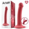 BOUNCY LIQUID SILICONE DILDO HIPER FLEXIBLE 7 18 CM SIZE M BURGUNDY