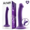 BOUNCY LIQUID SILICONE DILDO HIPER FLEXIBLE 7 18 CM SIZE M PURPLE