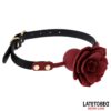 BREATHABLE SILICONE BALL GAG WITH ROSE ADJUSTABLE 47 56 CM