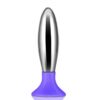 BUTT PLUG BOBBY METAL AND SILICONE PURPLE