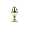 BUTT PLUG CLEAR GEM GOLD SIZE M
