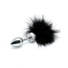 BUTT PLUG SMAL WITH BLACK FEATHER