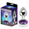 BUTT PLUG WITH JEWEL PURPLE AMETHYST SIZE L ALUMINIUM
