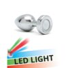 BUTT PLUG WITH LED LIGHTS PISA SILVER