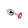 BUTT PLUG WITH PINK JEWEL SIZE S