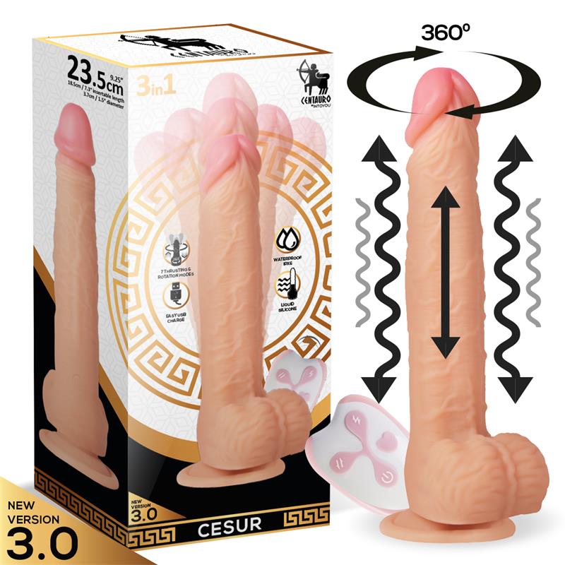 Cesur 3.0 realistic vibrating dildo with remote control