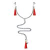 CHAIN WITH NIPPLE AND CLITORIS CLAMPS RED