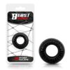 COCK RING SUPER FLEXIBLE AND RESISTANT STRIPED 19 CM BLACK