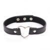 COLLAR WITH HEART SHAPED HOOP ADJUSTABLE 415 CM BLACK
