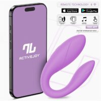Couple toy with app flexible silicone lavender