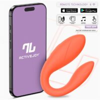 Couple toy with app flexible silicone salmon