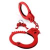 DESIGNER METAL HANDCUFFS RED