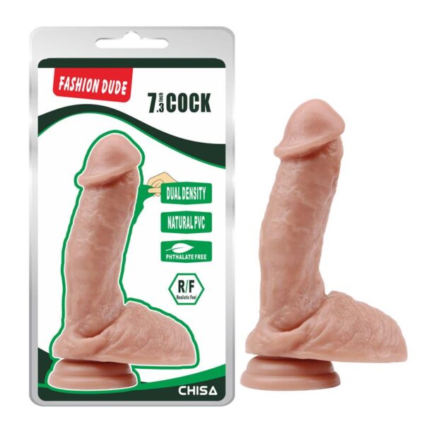 DILDO DUAL DENSITY FASHION DUDE 7.3 FLESH