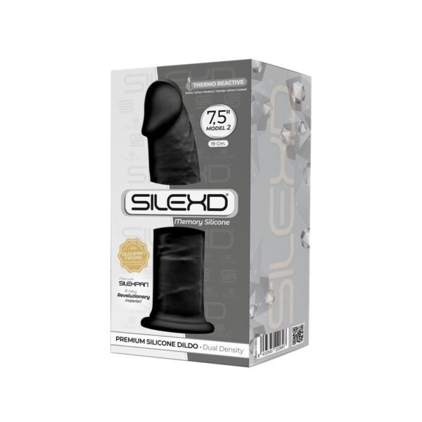 DILDO DUAL DENSITY MOD. 2 - 7.5 BLACK