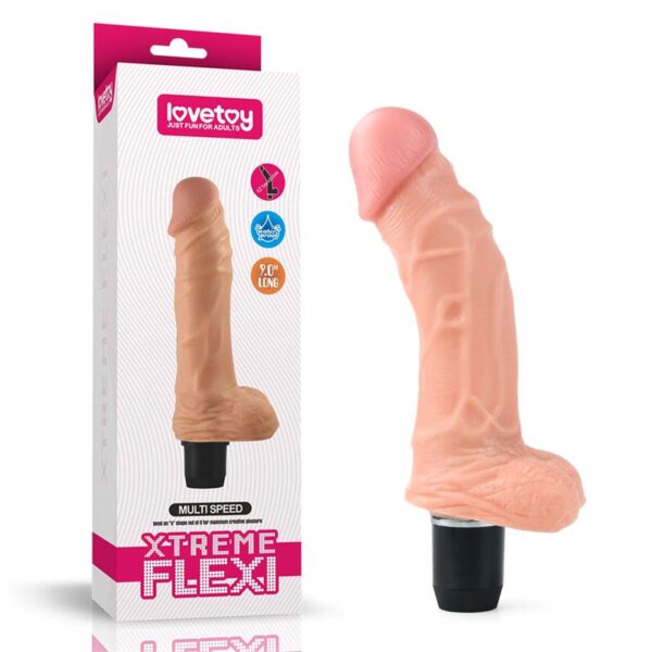DILDO FLEXI 9 WITH VIBRATION FLESH - IMAGE 6