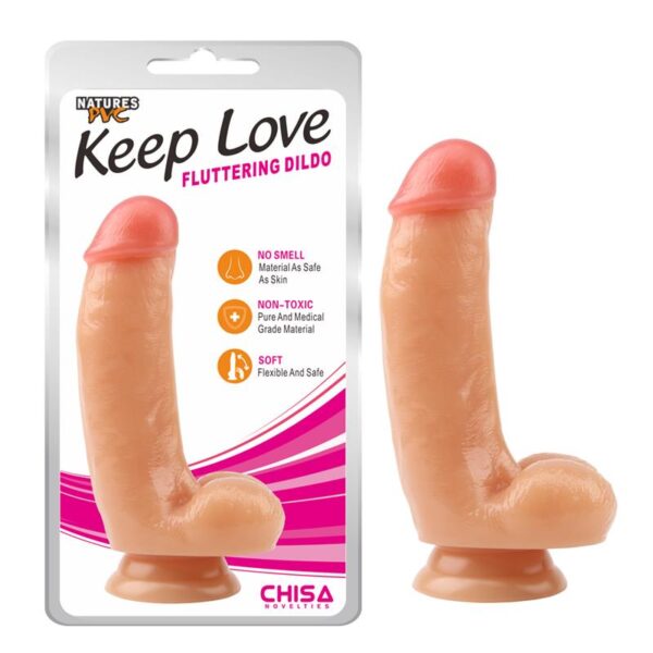 DILDO FLUTTERING 17.1 X 4.1 CM FLESH - IMAGE 2