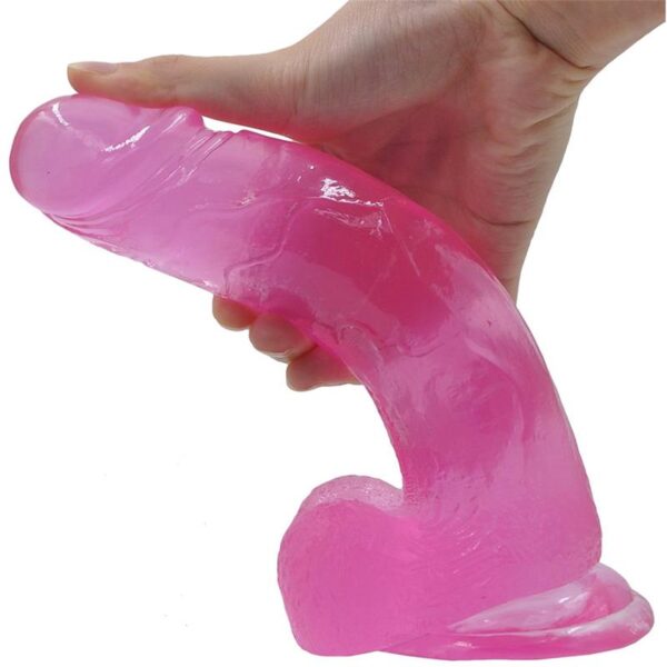 DILDO JELLY STUDS 8 PINK - IMAGE 4