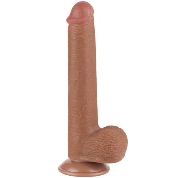DILDO SLIDING SKIN 9 BROWN - IMAGE 4