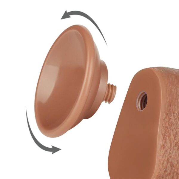 DILDO SLIDING SKIN 9 BROWN - IMAGE 5