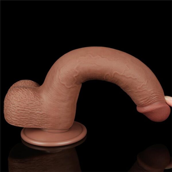 DILDO SLIDING SKIN 9 BROWN - IMAGE 9