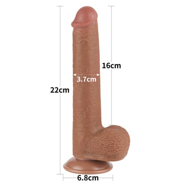 DILDO SLIDING SKIN 9 BROWN - IMAGE 10