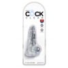 DILDO WITH BALLS CLEAR 4 CLEAR