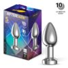 DIMPOR CHROME ANAL PLUG WITH VIBRATION AND MAGNETIC USB SIZE S