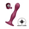 DOUBLE BALL R WEIGHTED DILDO RED