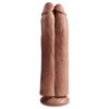 DOUBLE DILDO TWO COCKS ONE HOLE TAN 11