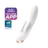DOUBLE FLEX G SPOT VIBE 3 MOTORS SATISFYER APP CONNECT WHITE