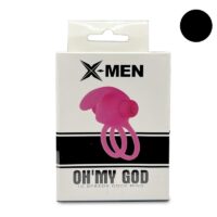 Double Penis Ring 10 Functions Silicone Black