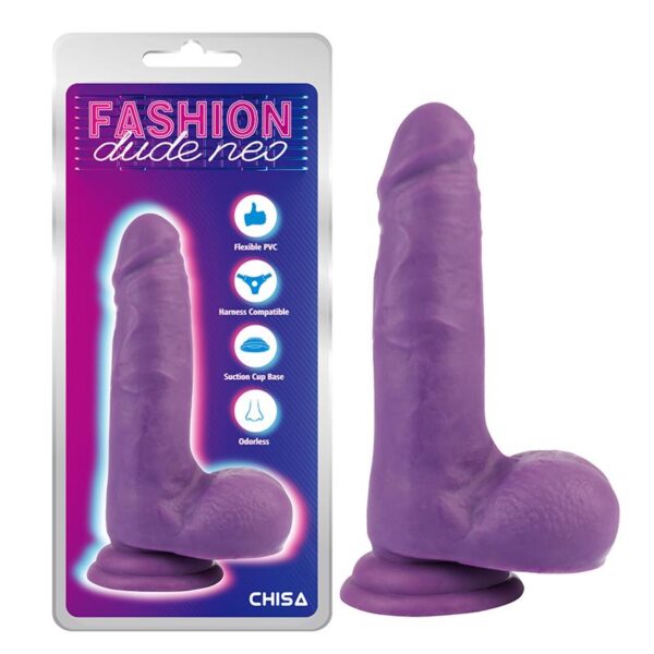 DUAL DENSITY DILDO PURPLE 7 - IMAGE 5