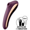 DUAL KISS CLITORIS SUCKER AND VIBE WINE RED