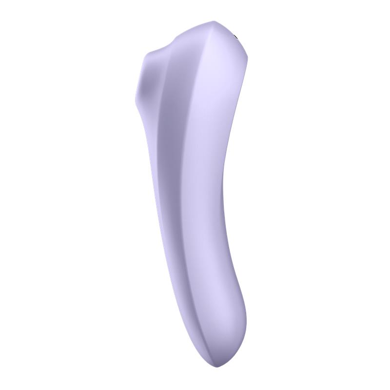 DUAL PLEASURE APP VIBE AND PULE AIR SUCKER RECHARGABLE MAUVE 2 SATISFYER DUAL PLEASURE APP VIBE FEATURES