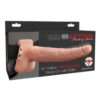 ELASTIC STRAP ON WITH 9 HOLLOW DILDO 10 FUNCTIONS USB FLESH