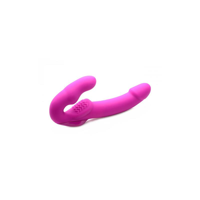 Evoke Vibrating Strapless Strap-On Pink pleasure device