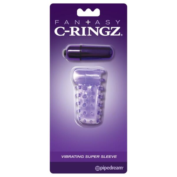 FANTASY C-RINGZ VIBRATING COCK SLEEVE PURPLE - IMAGE 3
