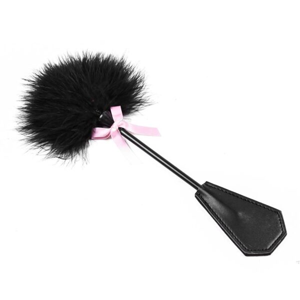 FEATHER TICKLER AND PADDLE 2 IN 1 29 CM BLACK